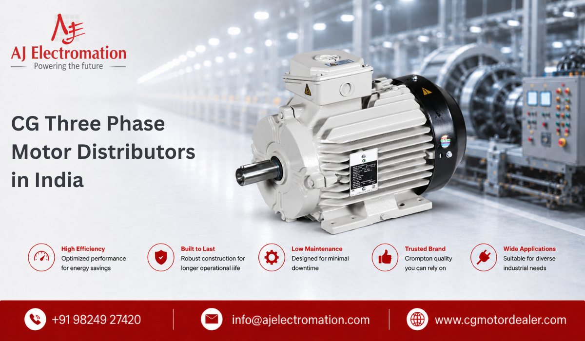 Cg Three Phase Motor Distributors India